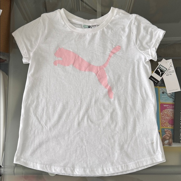 PUMA Girls 3-Piece Set Hoodie + Leggings + Bonus Tee | Pink/Navy | Size 8–10 - Picture 15 of 16